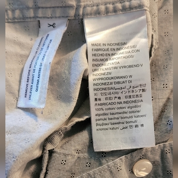 $60 Men's Calvin Klein Gray Checkered Pattern Casual Button Down Long Sleeve XL - Picture 9 of 11